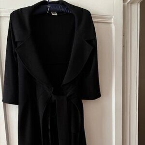 Diane Von Fursterberg Black wool wrap jacket